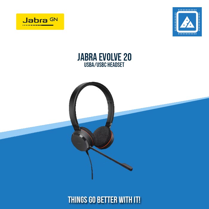 JABRA EVOLVE 20 USBA/USBC HEADSET JABRA EVOLVE 20 USBA/USBC HEADSET